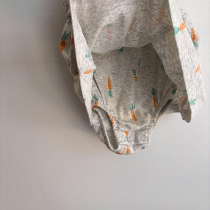 Carrot Print Bodysuit Dress (3-6M)