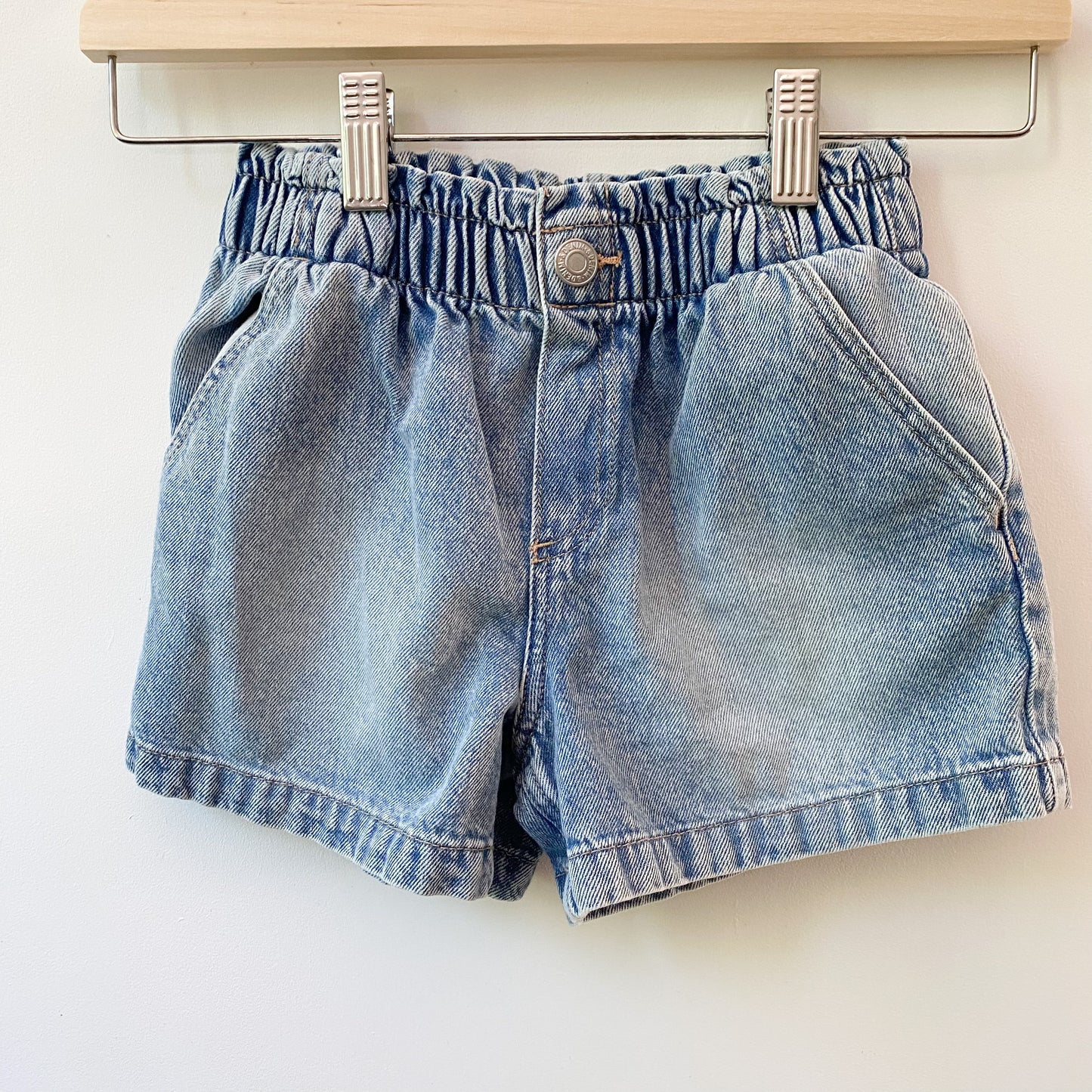 Paperbag Waist Denim Shorts (6X)