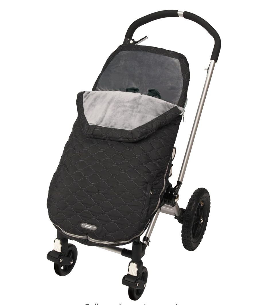 Black Quilted Stroller Bunting (1-3 Years)