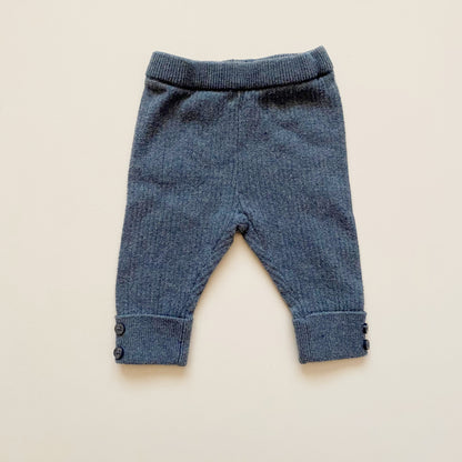 Blue Knit Leggings