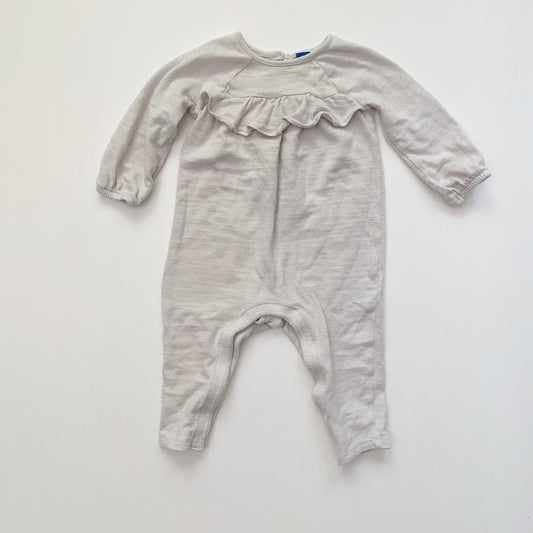 Light Grey/Greige Ruffle Romper